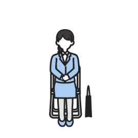 椅子に座る女性のイメージ